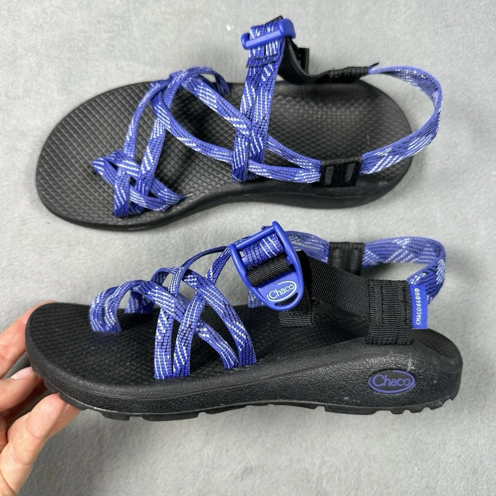 Chaco Womens ZCloud X2 Sandals Women Sz 8 Overhaul Blue Black Strappy Adjustable